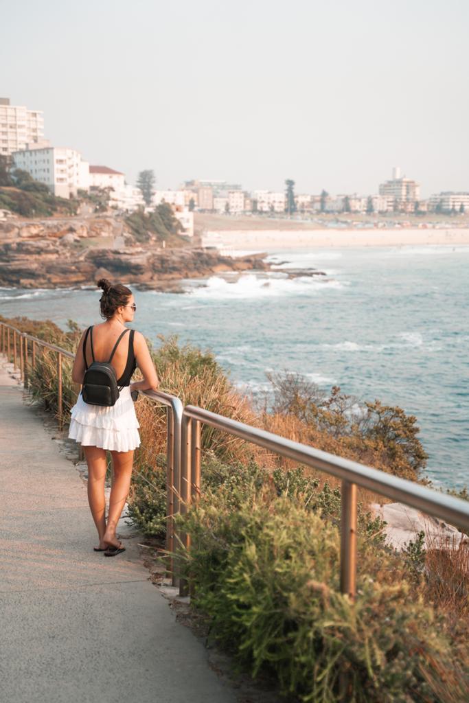 Em admiring The View - Bondi Beach