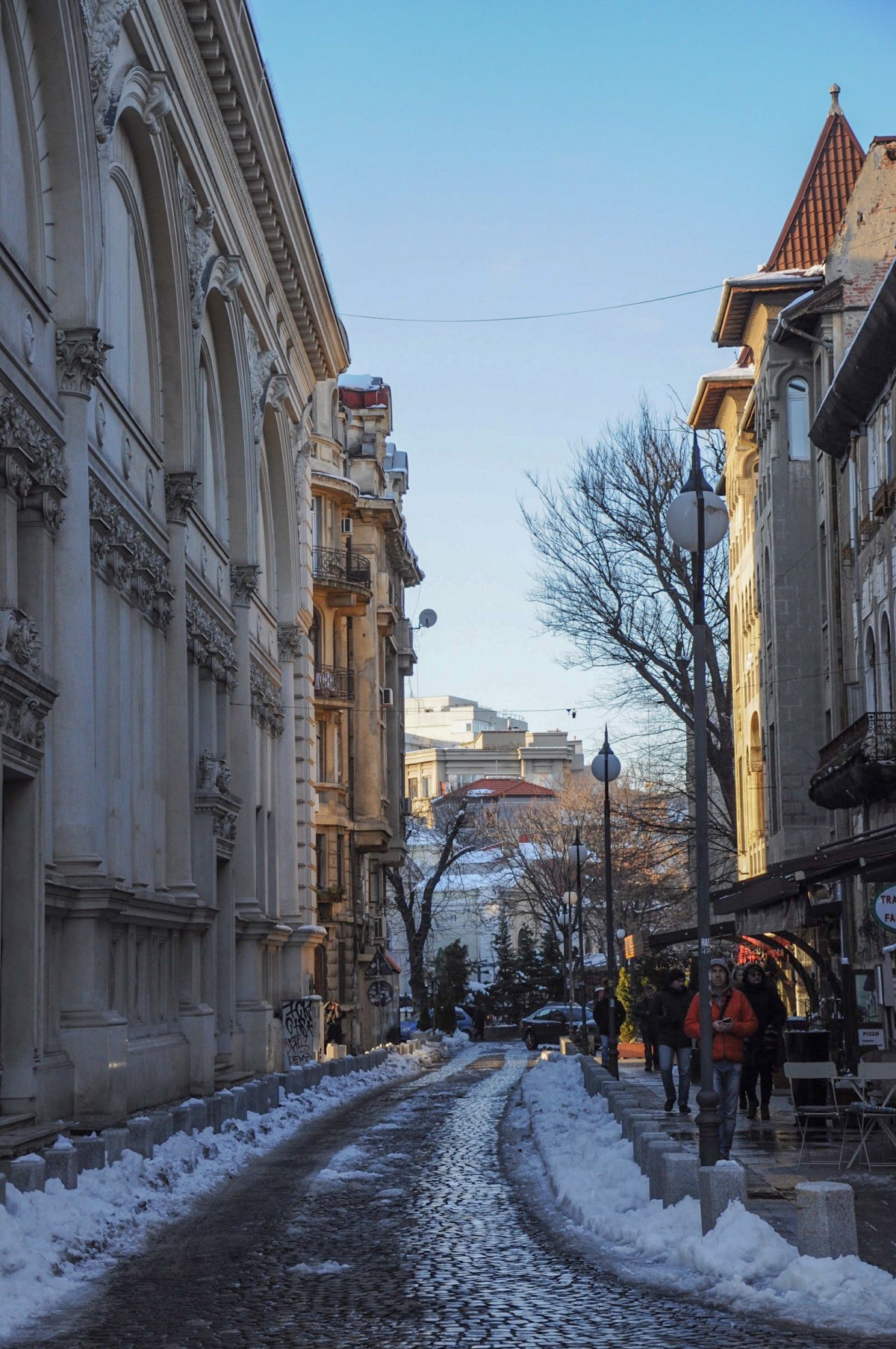A street behind Romanian Athenaeum