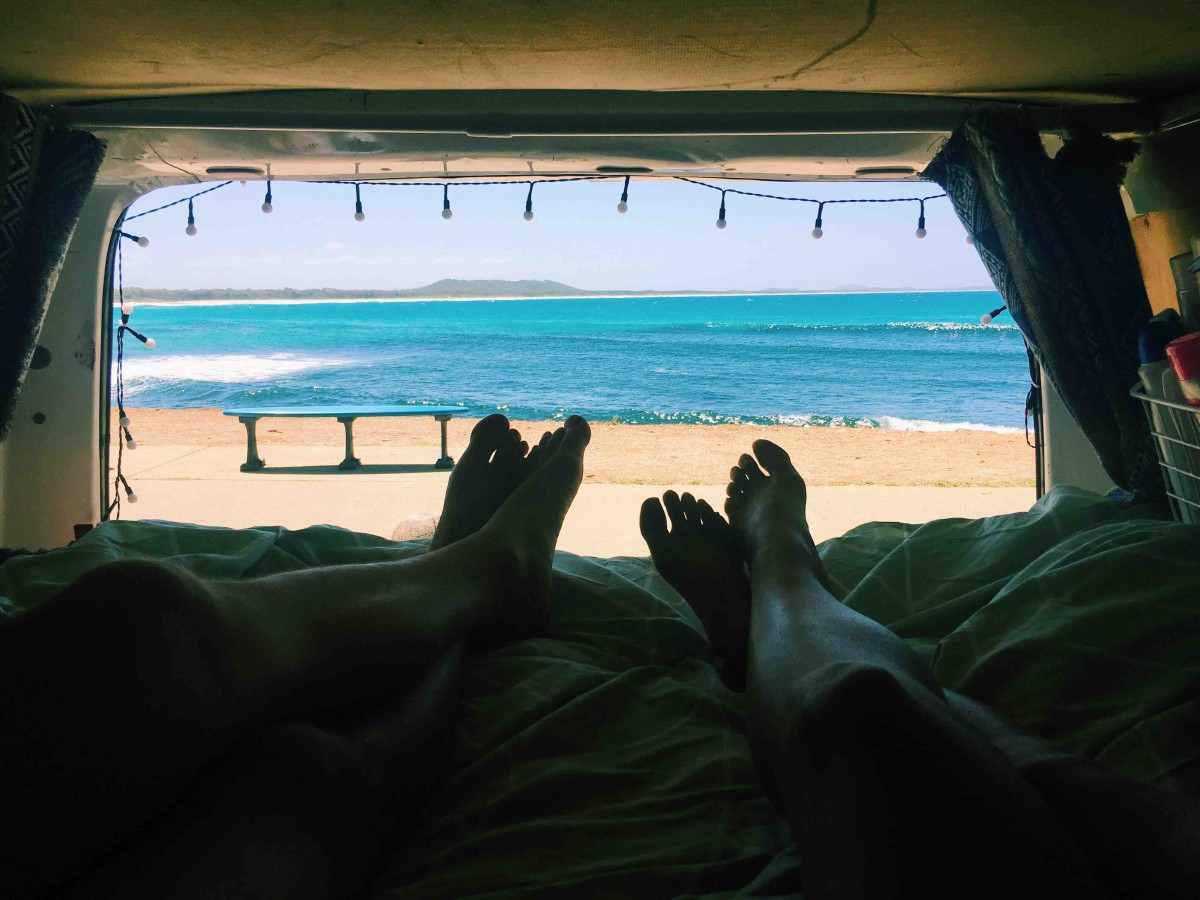 Starting the day in front of the ocean