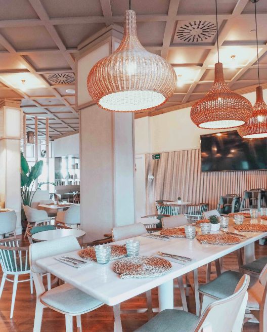 The hotel restaurant