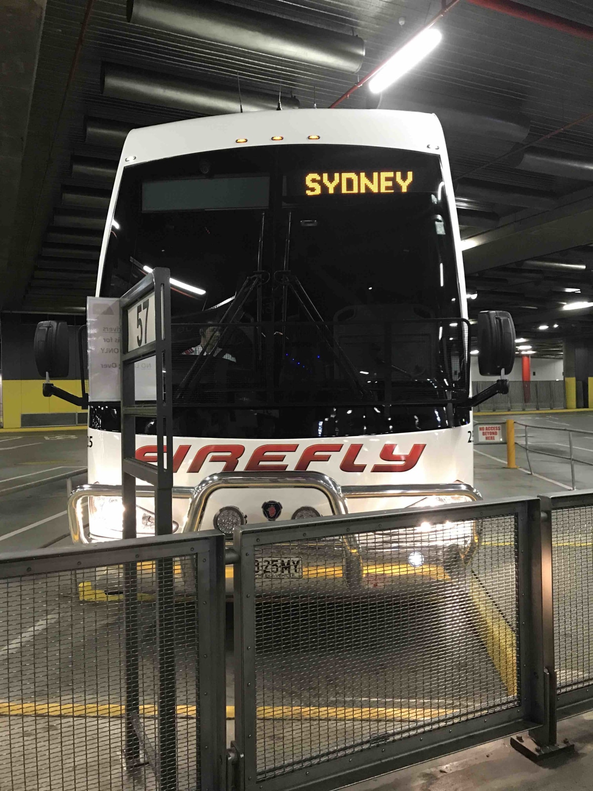 The bus we rode on from Melbournes to sydney