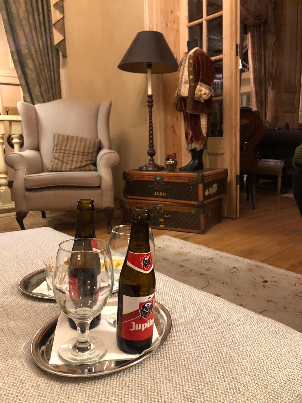 Our first drink!