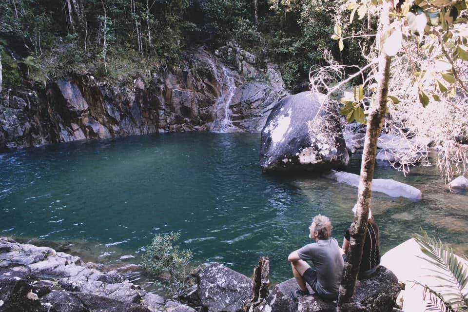 Swimming Hole Beneath The Waterfall