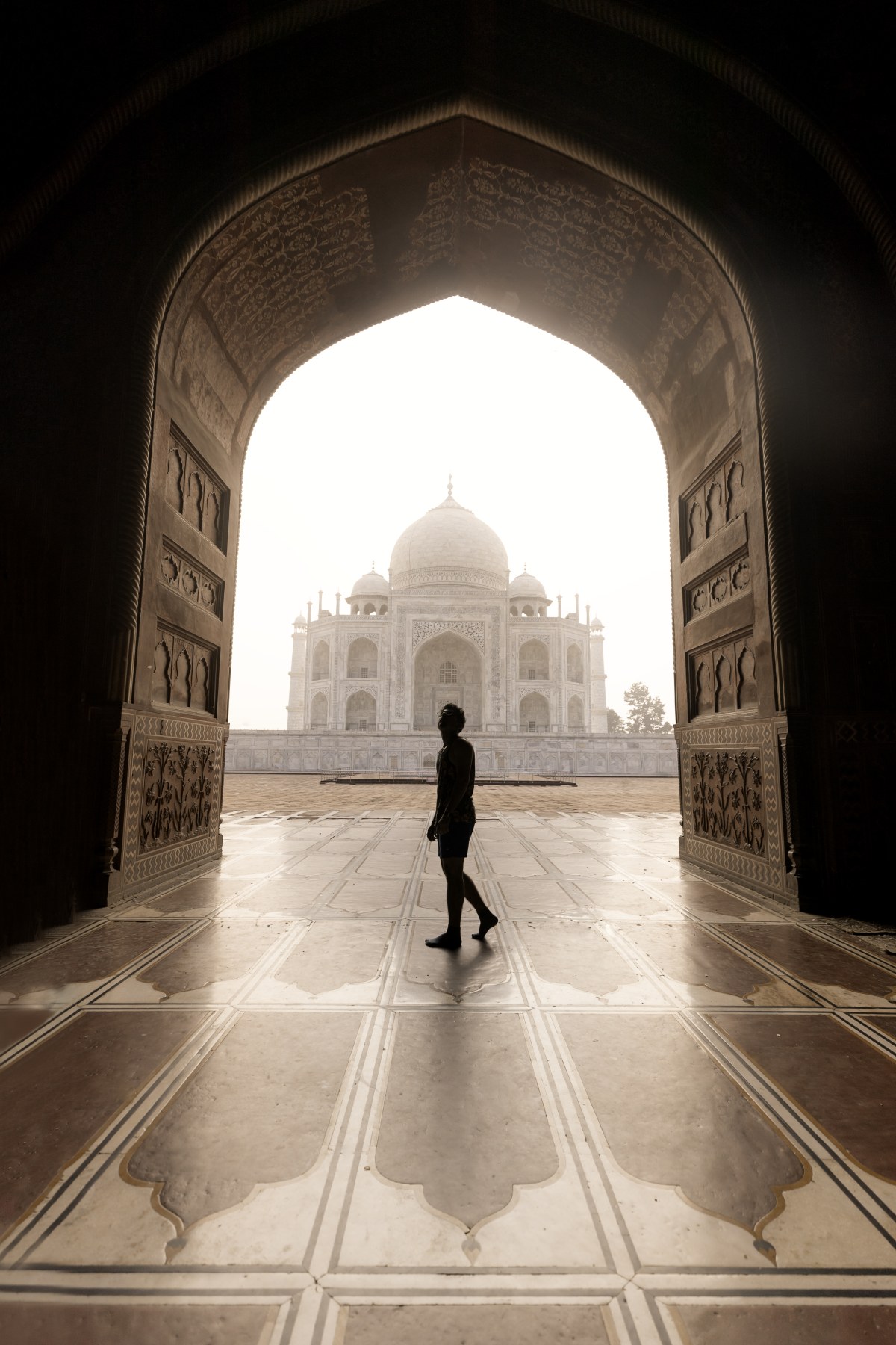 Taj view from Masjid by the side of it.