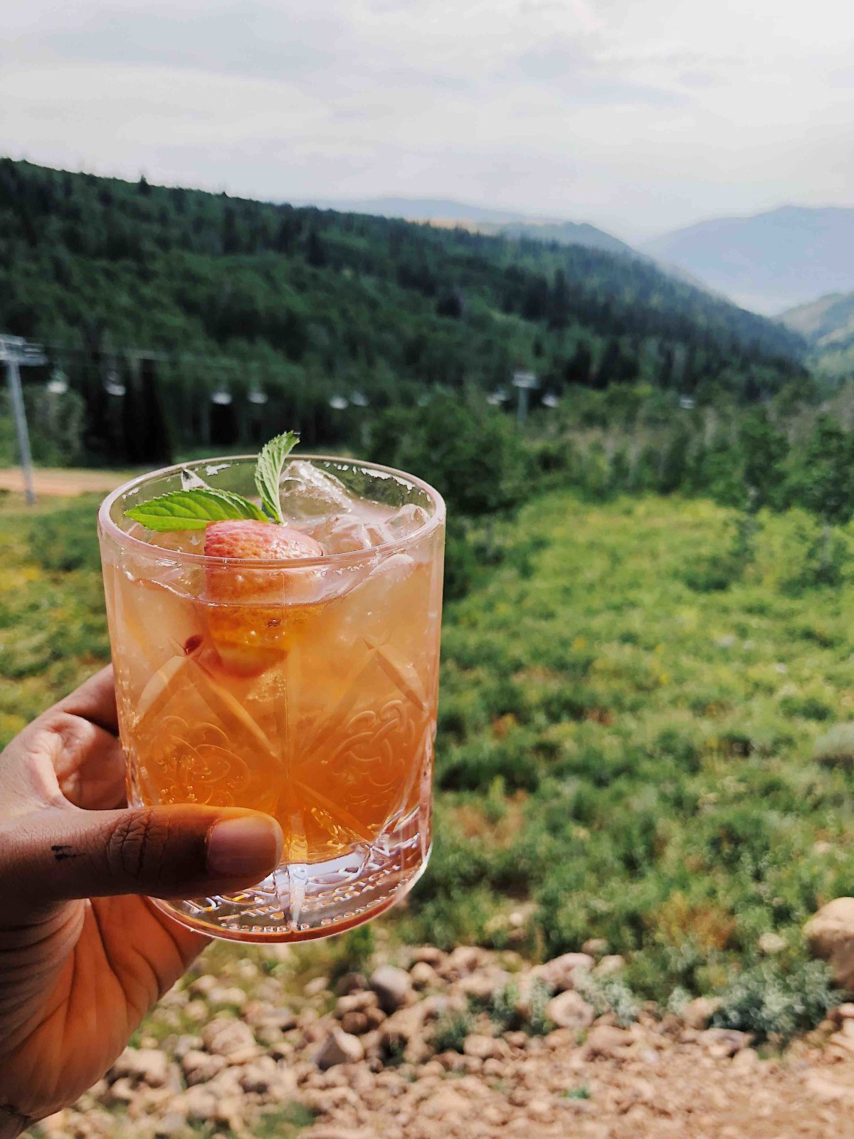 Cocktail with an epic view