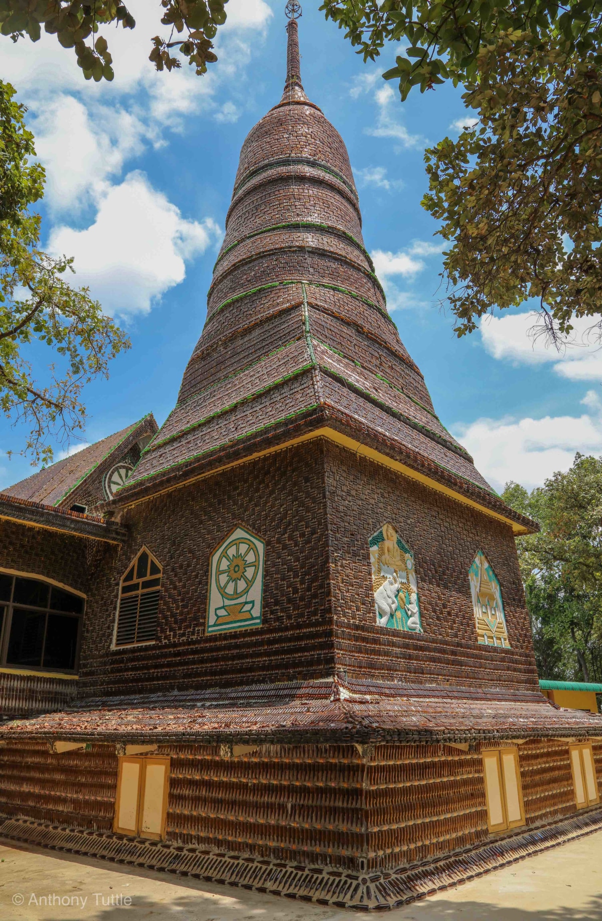 Spire Made of Bottles
