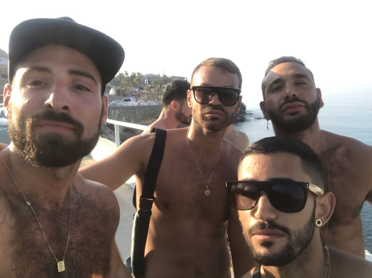 hanging with friends.