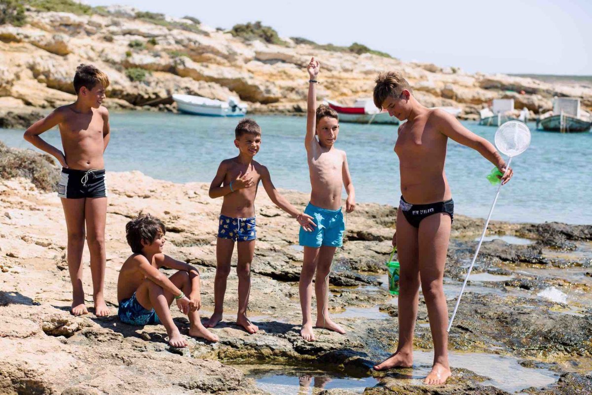 Local kids at Santa Maria Beach.
