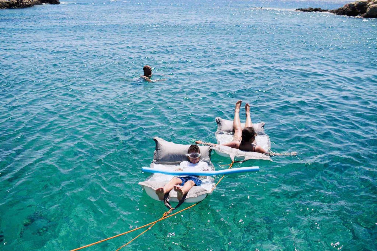 My boys just chilling in the Mediterranean.
