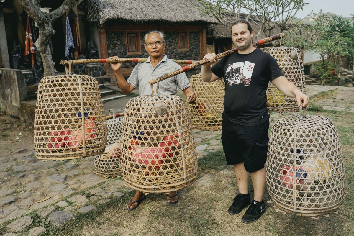Visiting a traditional village.