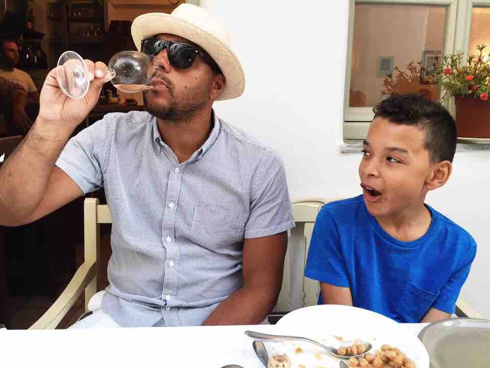 Jaden was amused by how many glasses of rose his parents drank at meals.