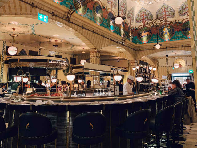 Eating at Harrods