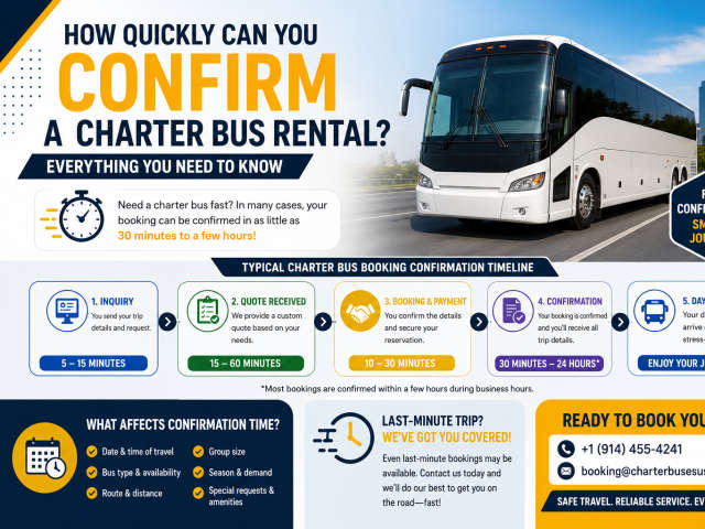 How Quickly Can You Confirm a Charter Bus Rental? Everything You Need to Know