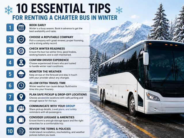 10 Essential Tips for Renting a Charter Bus in Winter