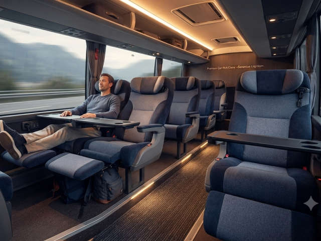 Charter Bus Legroom vs. Airplanes, Trains & School Buses