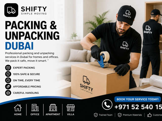 Packing & Unpacking Dubai by Shifty UAE: Professional Moving Support for a Stress-Free Relocation
