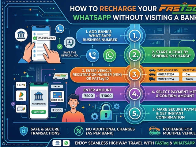 How to Recharge Your FASTag Through WhatsApp Without Visiting a Bank