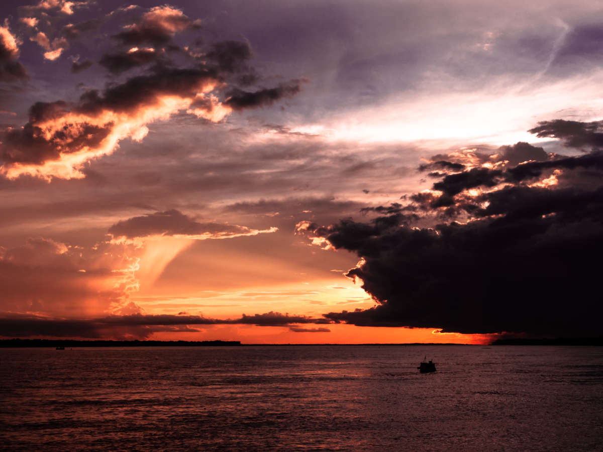 Boating Along The Amazon River