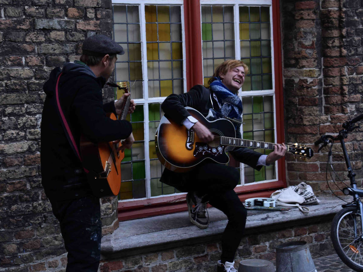 Street Artists in Bruges, Belgium