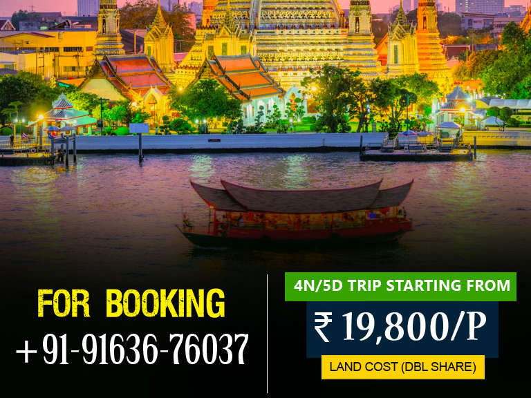 Bangkok Pattaya Package Tour from Kolkata