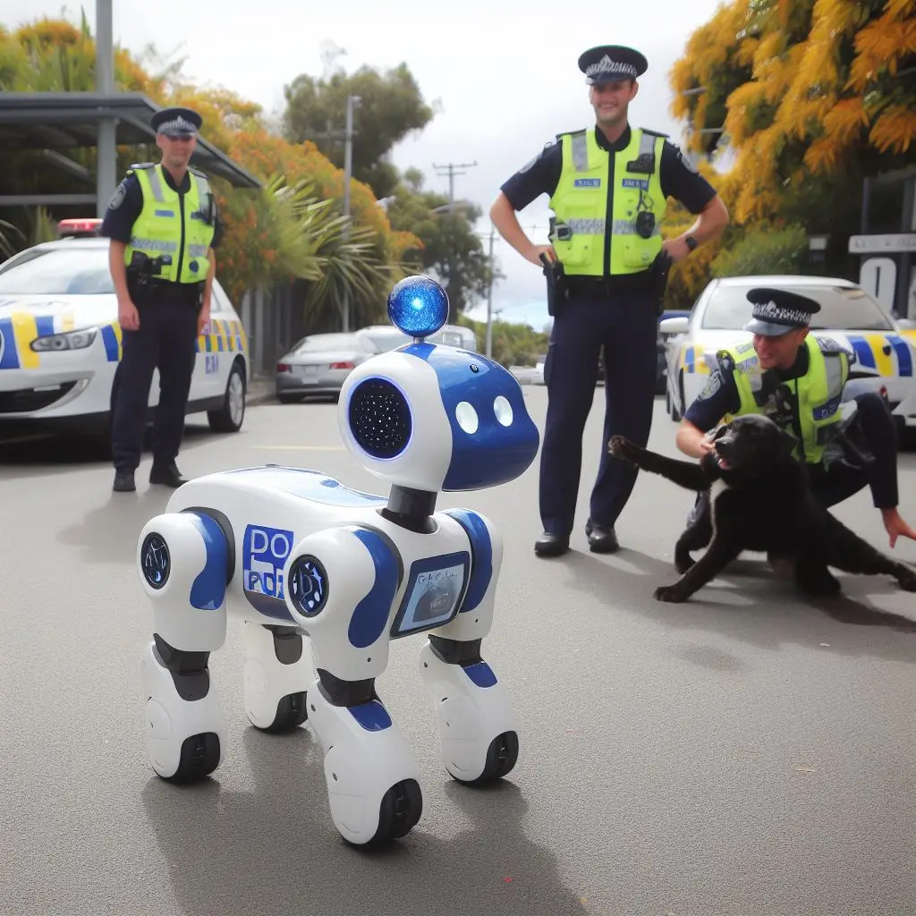 AI-powered robot dog Spot joins New Zealand police force, helping with search and rescue operations and public safety.