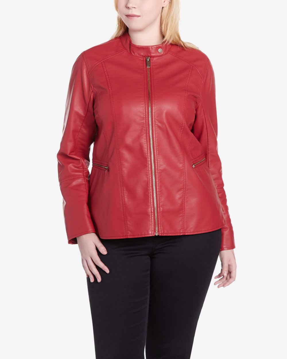Plus Size Faux Leather Moto Jacket Plus Sizes Reitmans