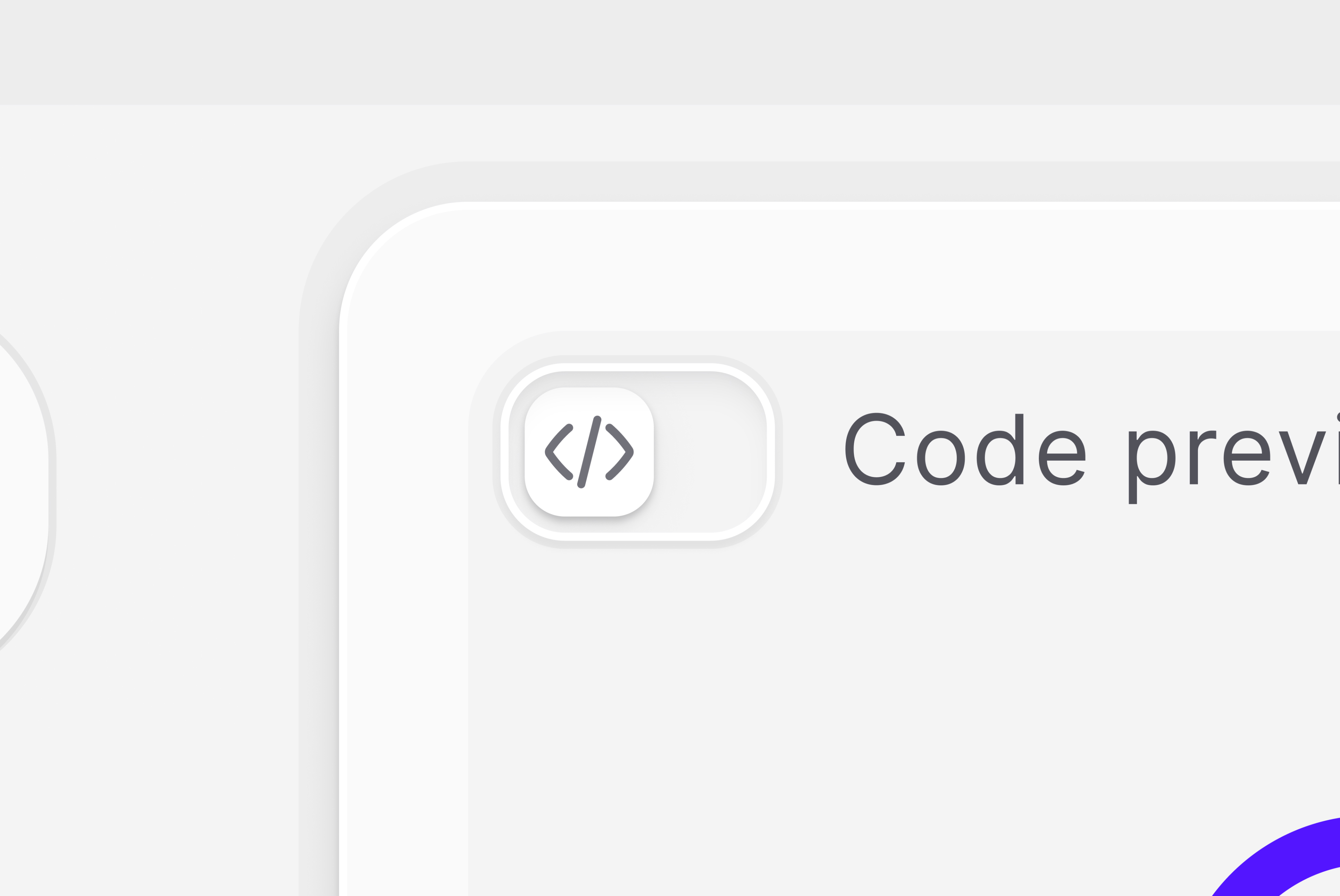 Code preview switch.