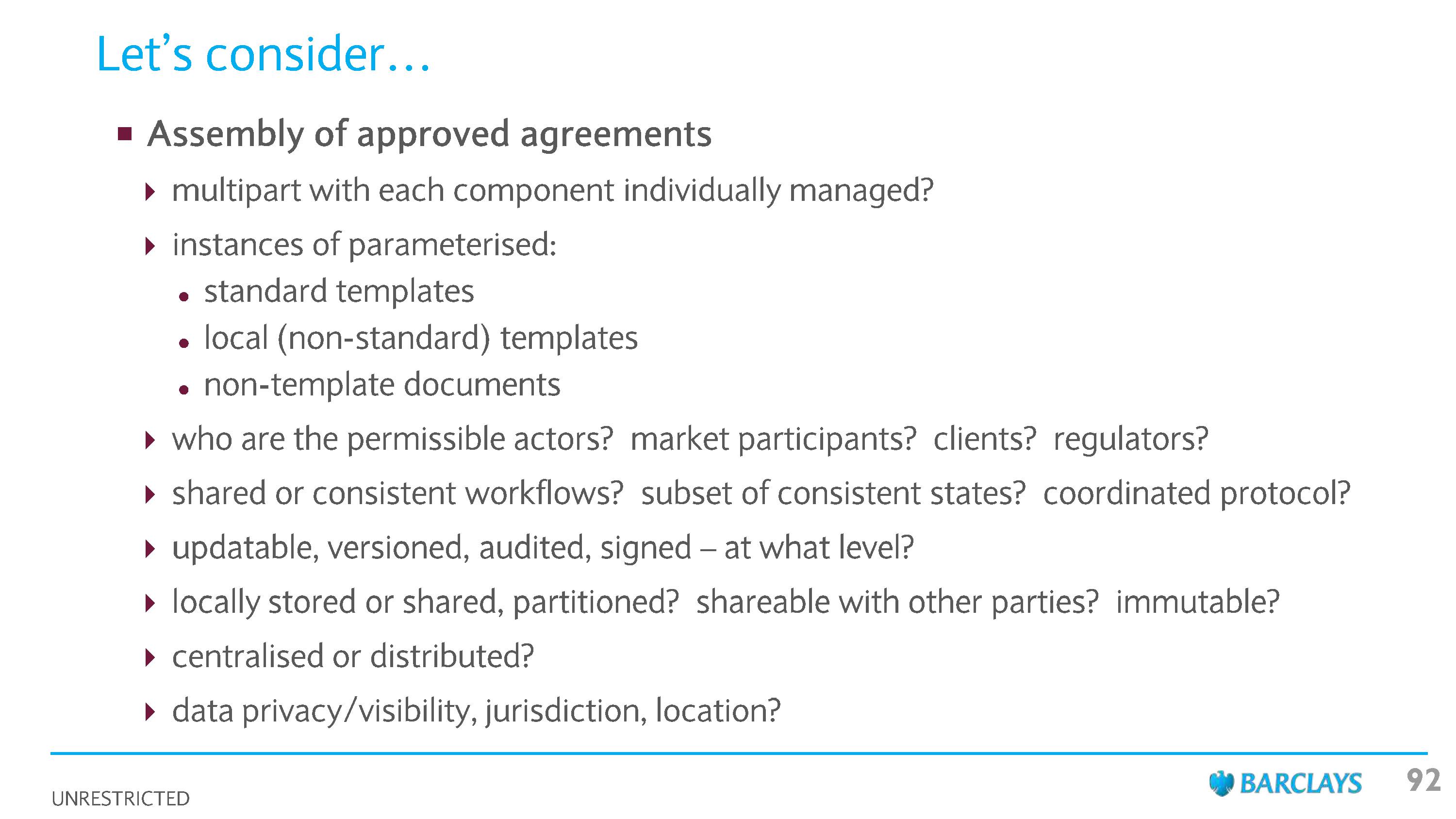 First R3 Smart Contract Templates Summit (All Slides) 92/98