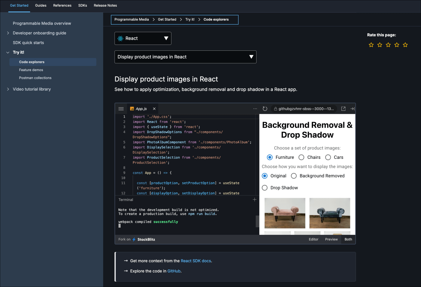Docs Code Explorer Mini-App