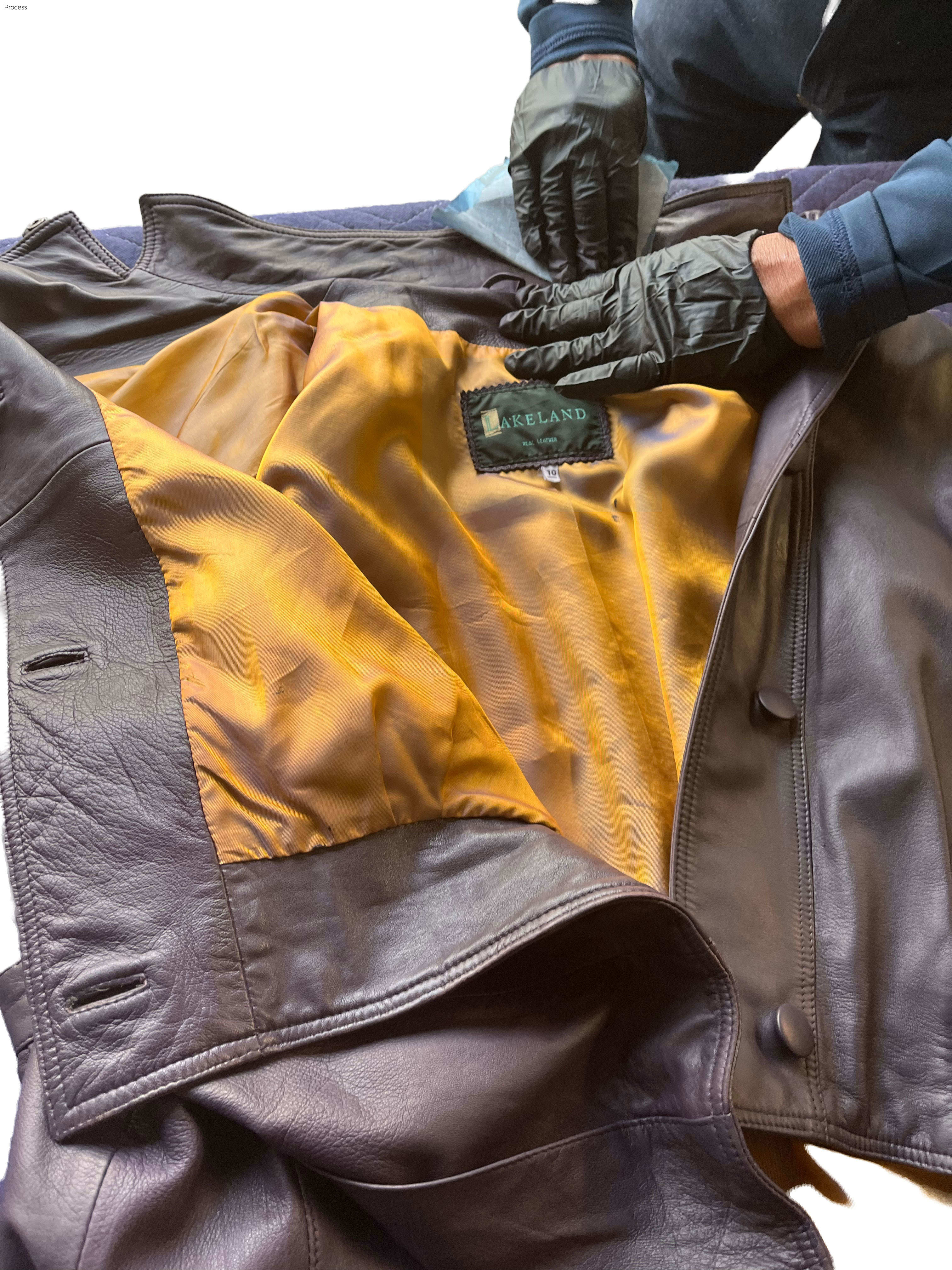 Leather Restoration: Bringing a Deep Purple Jacket Back to Life - Process
