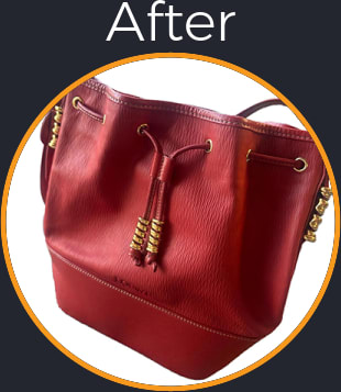 Leather Restored for a LOEWE-Color Faded Designer Red Leather Purse - After Picture Leather Restored for a LOEWE-Color Faded Designer Red Leather Purse - After Picture