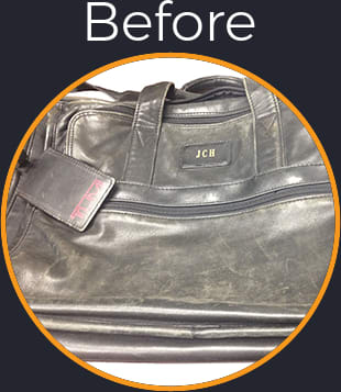 Tumi Briefcase with Color Fading Restored with our Professional Color Restoration Redyeing Process - Before Picture Tumi Briefcase with Color Fading Restored with our Professional Color Restoration Redyeing Process - Before Picture