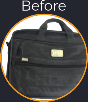 Tumi Bag Repair of Rough Leather Surface with our Deep Cleaning, Reconditioning, and Restoration - Before Picture Tumi Bag Repair of Rough Leather Surface with our Deep Cleaning, Reconditioning, and Restoration - After Picture