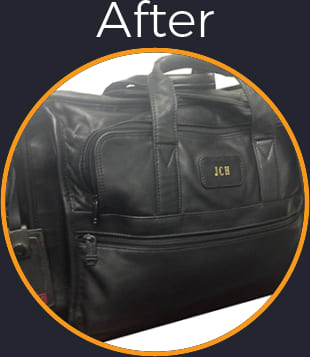 Tumi Briefcase with Color Fading Restored with our Professional Color Restoration Redyeing Process - After Picture Tumi Briefcase with Color Fading Restored with our Professional Color Restoration Redyeing Process - After Picture