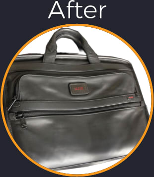 Tumi Bag Repair of Rough Leather Surface with our Deep Cleaning, Reconditioning, and Restoration - After Picture Tumi Bag Repair of Rough Leather Surface with our Deep Cleaning, Reconditioning, and Restoration - After Picture