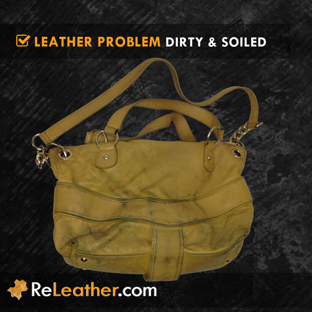 Dirty Soiled Leather Handbag Purse Dirty Soiled Leather Handbag Purse