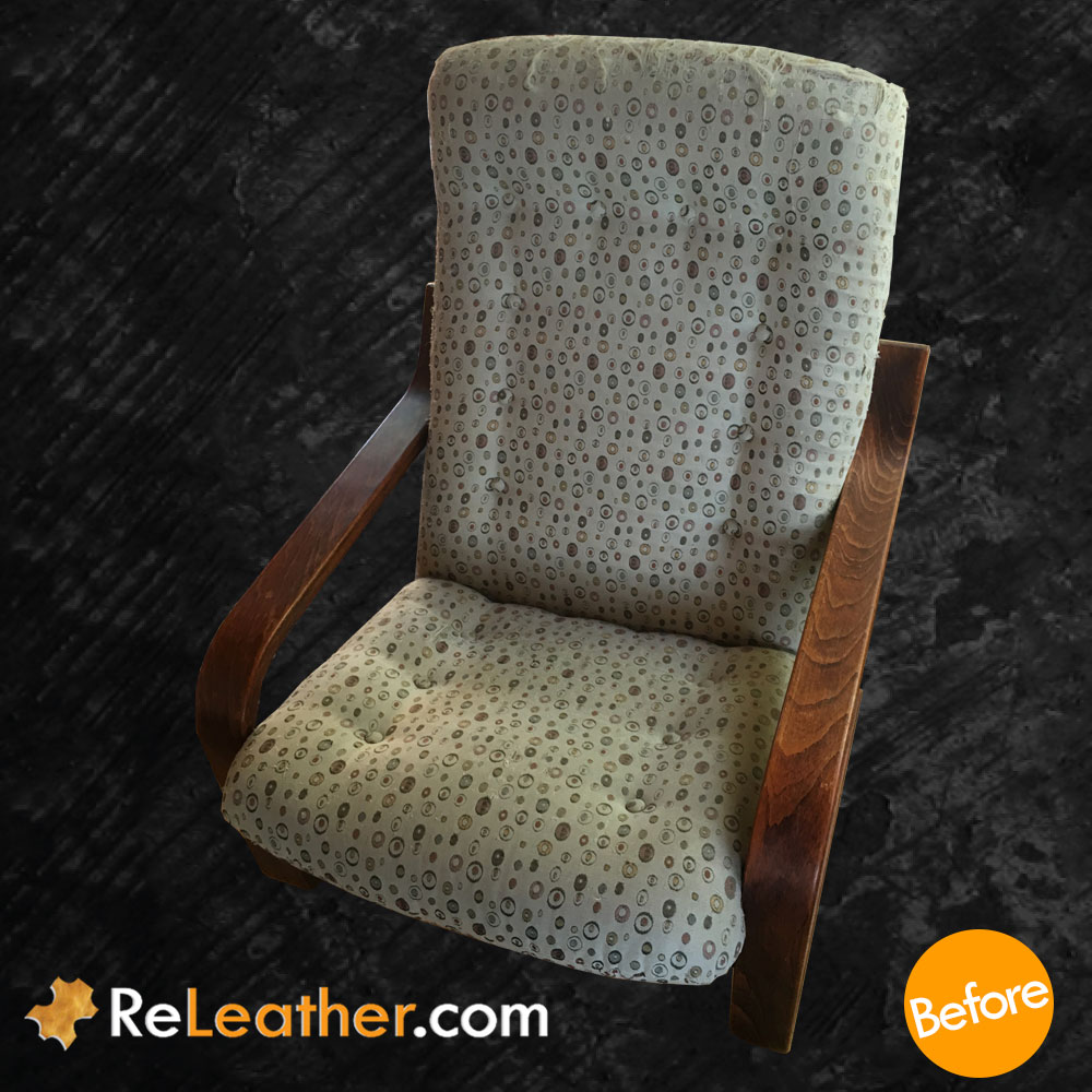 Fabric Designer Chair Recovered - Before