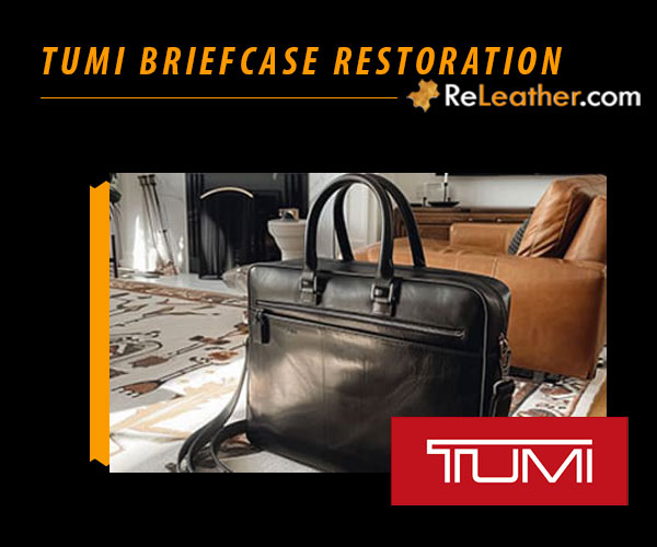 Tumi briefcase leather repair