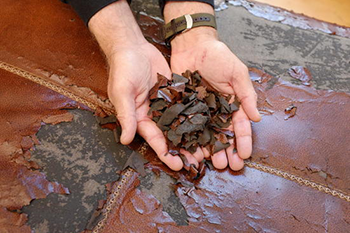 Peeling and Flaking Leather