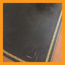 Leather Restoration Desk Black Pigmented Scratched Faded Surface Scuffs Newport Beach Before Leather restoration desk black pigmented scratched faded surface scuffs newport beach before