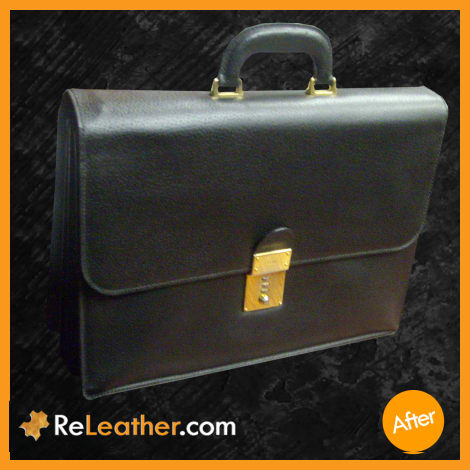 Briefcase after restoration – business Fullerton faded scratches