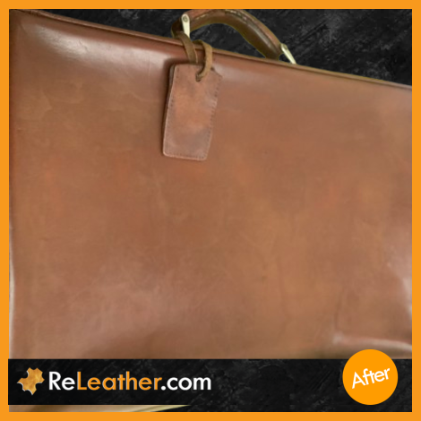 Briefcase after restoration – brown two-tone