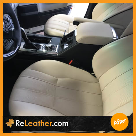 Leather Restoration Car Beige Orange County After
