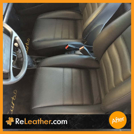 Leather Restoration Car Black Orange County After