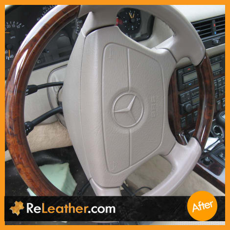 Leather Restoration Car Grey Pigmented Wear Steering Wheel Mercedes Benz Fullerton After Leather restoration car grey pigmented wear steering wheel mercedes benz fullerton after