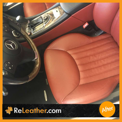 Mercedes Benz SL 550 seat after restoration – Orange County