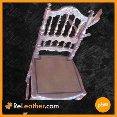 Leather Restoration Chair Brown San Diego After