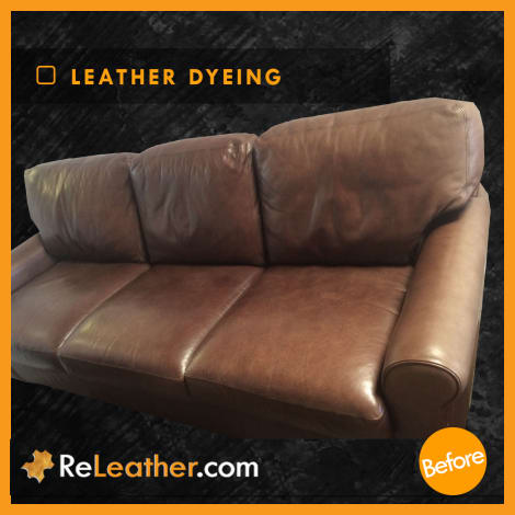 Brown pigmented sleeper sofa before dyeing to expresso Laguna Hills
