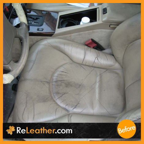 Dry cracked car leather conditioning
