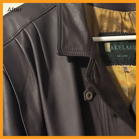Leather Restoration: Bringing a Deep Purple Jacket Back to Life - After Leather Restoration: Bringing a Deep Purple Jacket Back to Life - After